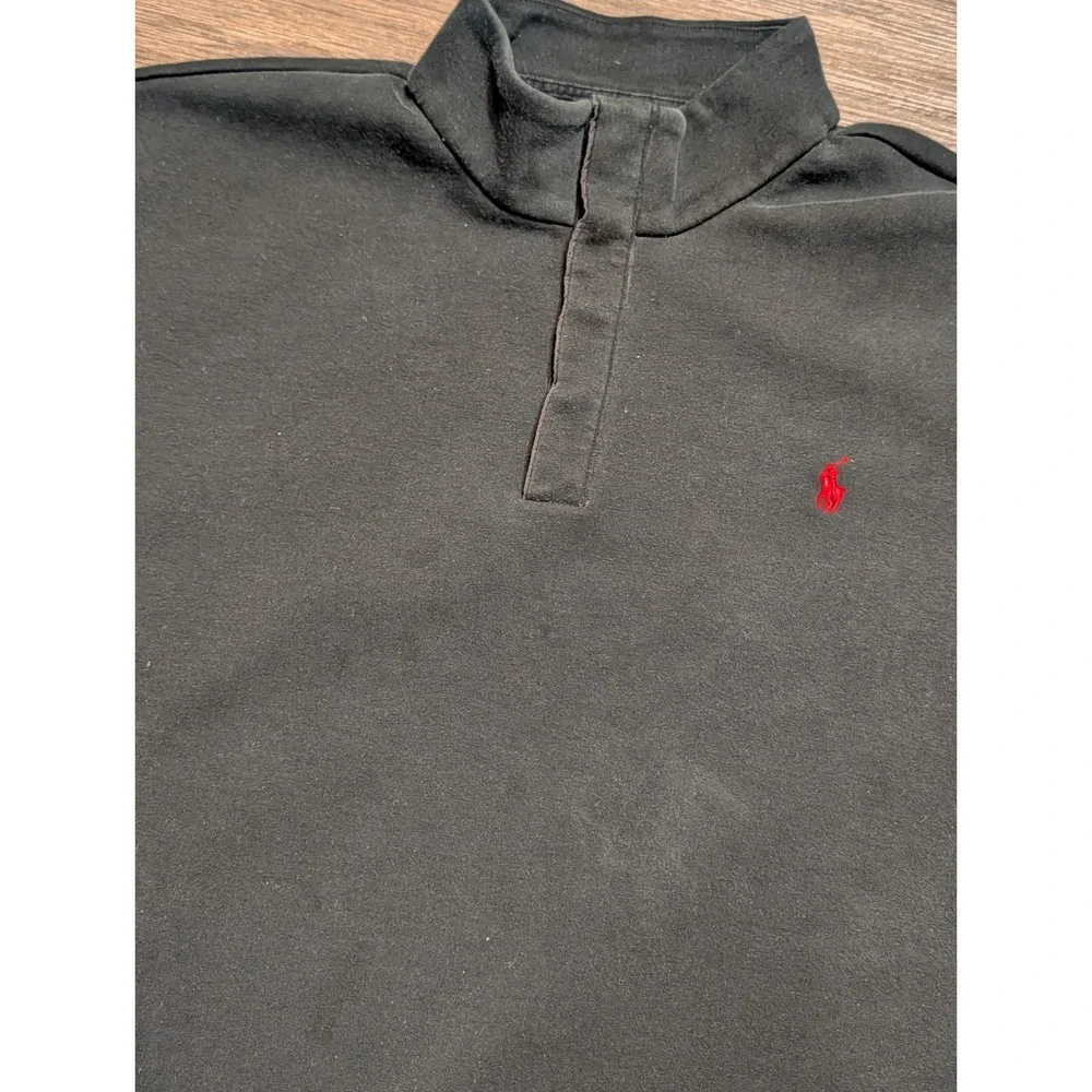 Polo Ralph Lauren Performance Mens XXL Black Quarter Snap Pullover Sweatshirt